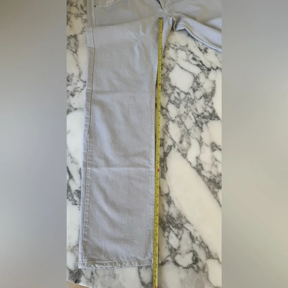 NWT ERMANNO SCERVINO Grey Jeans Cool Leather and Metal brand tag on back IT54 - Picture 5 of 12